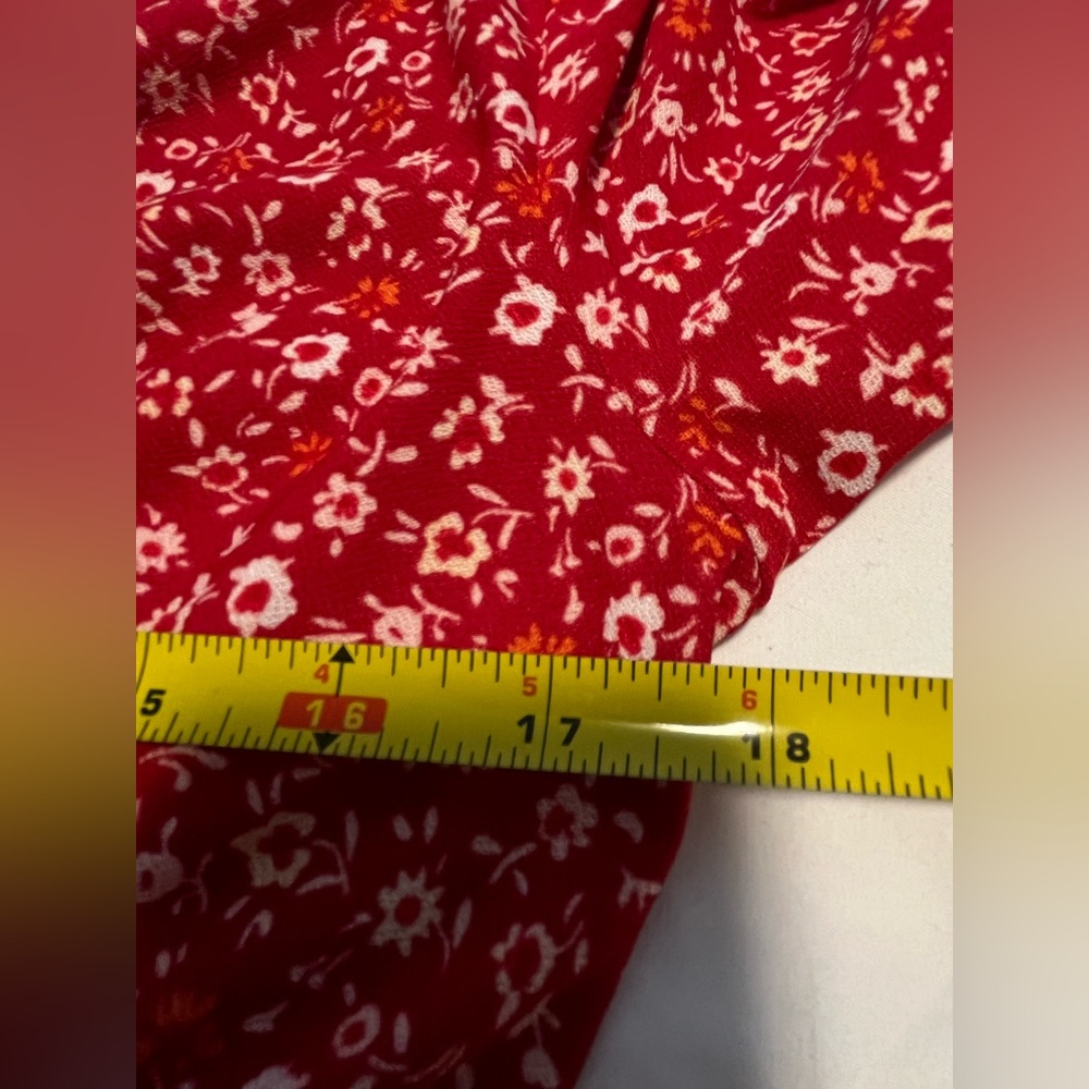 City Studio Jr. Women’s Red Floral Lace Trim Ruffle Skirt LS Mini Dress Size L - Picture 9 of 12
